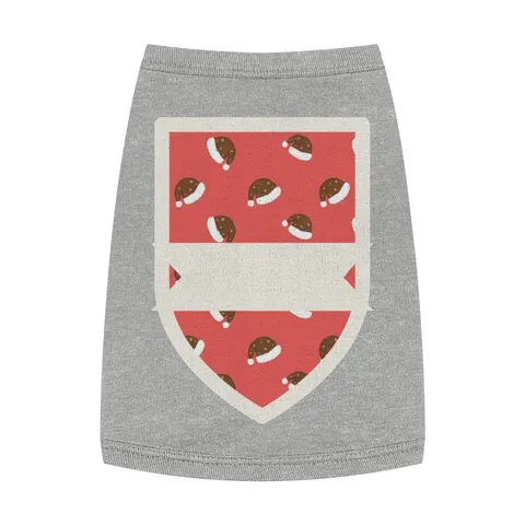 Holiday Brown Santa Hat Icons Pet Tank Top — front view