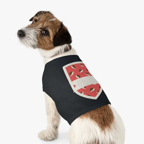 Holiday Brown Santa Hat Icons Pet Tank Top — other view