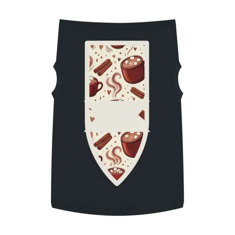 Holiday Hot Cocoa & Marshmallows Pet Tank Top — front view