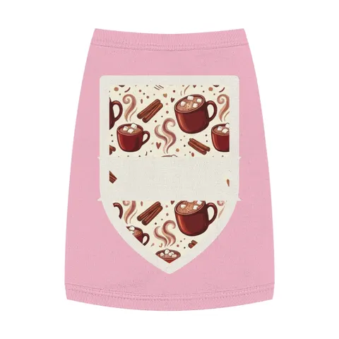 Holiday Hot Cocoa & Marshmallows Pet Tank Top — front view