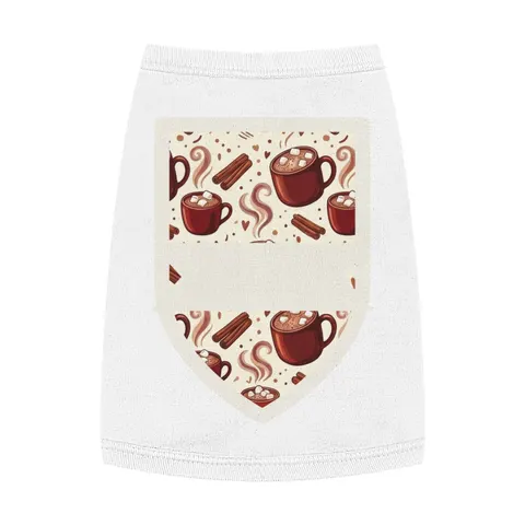 Holiday Hot Cocoa & Marshmallows Pet Tank Top — front view