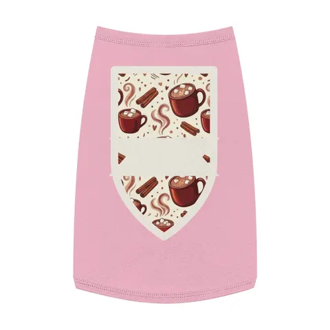Holiday Hot Cocoa & Marshmallows Pet Tank Top — front view