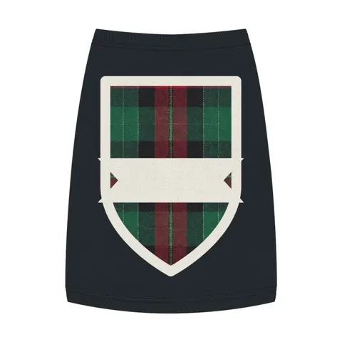 Holiday Fireplace Plaid Pet Tank Top — front view