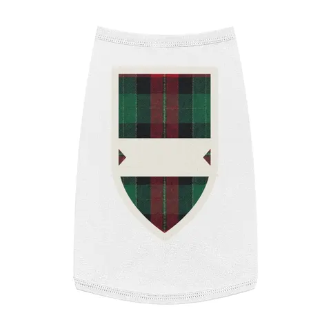 Holiday Fireplace Plaid Pet Tank Top — front view