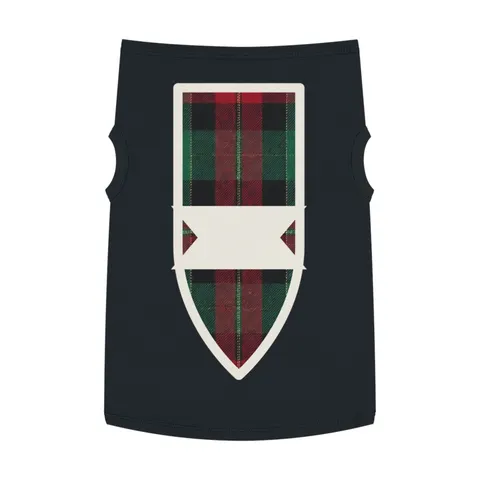 Holiday Fireplace Plaid Pet Tank Top — front view
