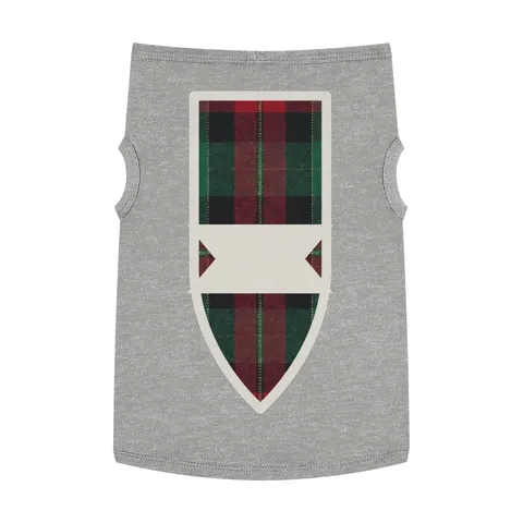 Holiday Fireplace Plaid Pet Tank Top — front view
