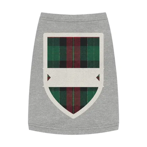 Holiday Fireplace Plaid Pet Tank Top — front view