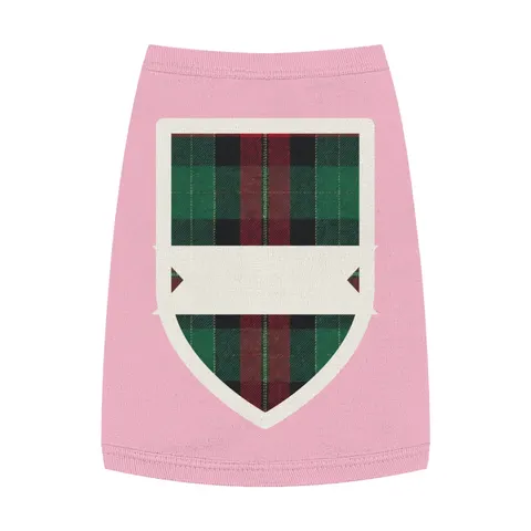 Holiday Fireplace Plaid Pet Tank Top — front view