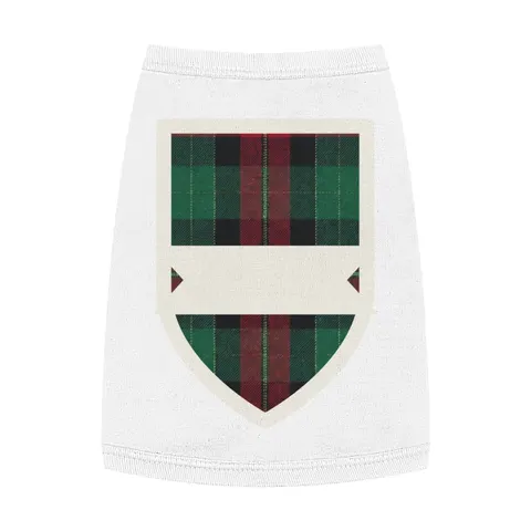 Holiday Fireplace Plaid Pet Tank Top — front view