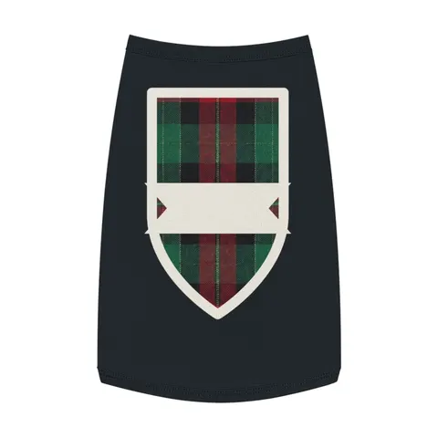 Holiday Fireplace Plaid Pet Tank Top — front view
