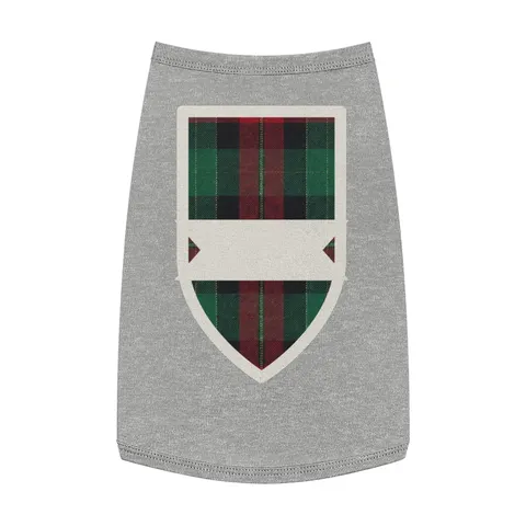 Holiday Fireplace Plaid Pet Tank Top — front view