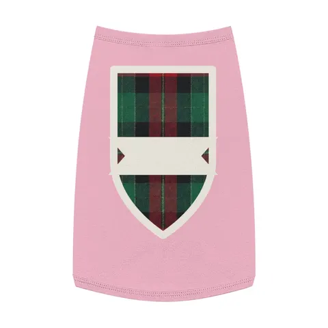 Holiday Fireplace Plaid Pet Tank Top — front view