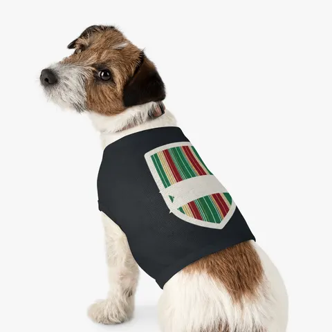 Holiday Gift Wrap Stripes Pet Tank Top — other view