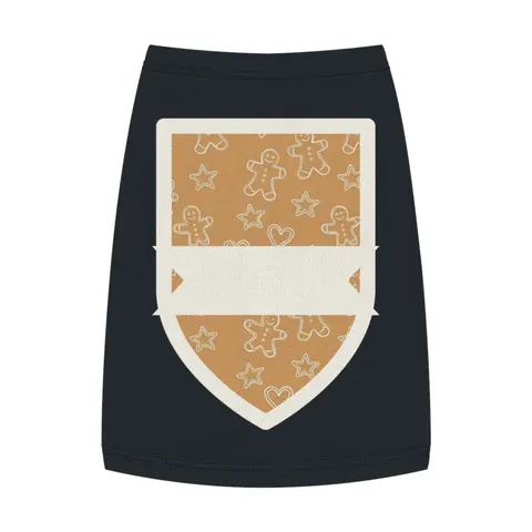 Holiday Gingerbread Cookie Pattern Pet Tank Top — front view