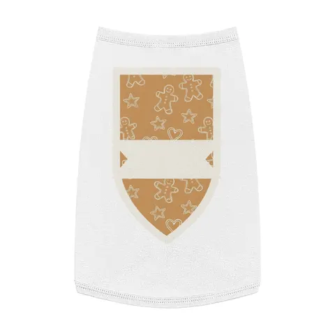Holiday Gingerbread Cookie Pattern Pet Tank Top — front view