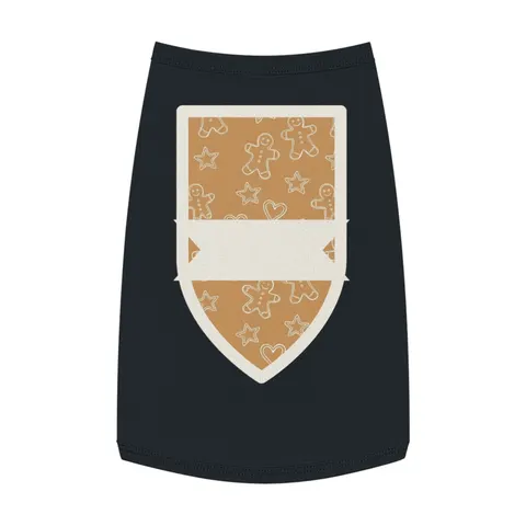 Holiday Gingerbread Cookie Pattern Pet Tank Top — front view