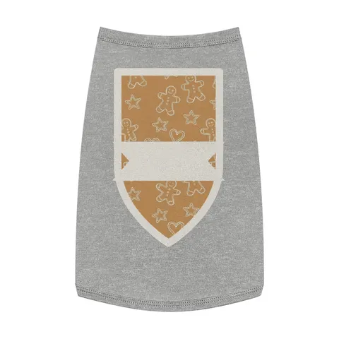 Holiday Gingerbread Cookie Pattern Pet Tank Top — front view