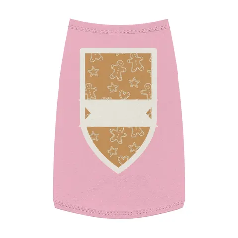 Holiday Gingerbread Cookie Pattern Pet Tank Top — front view