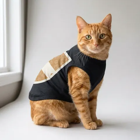 Holiday Gingerbread Cookie Pattern Pet Tank Top