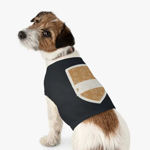 Holiday Gingerbread Cookie Pattern Pet Tank Top — other view