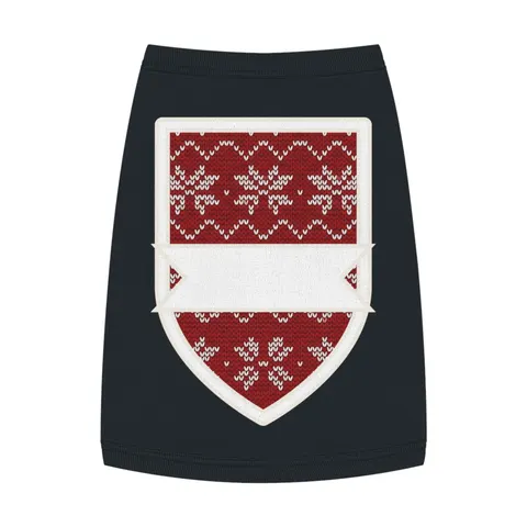 Holiday Red & White Knit Pet Tank Top — front view