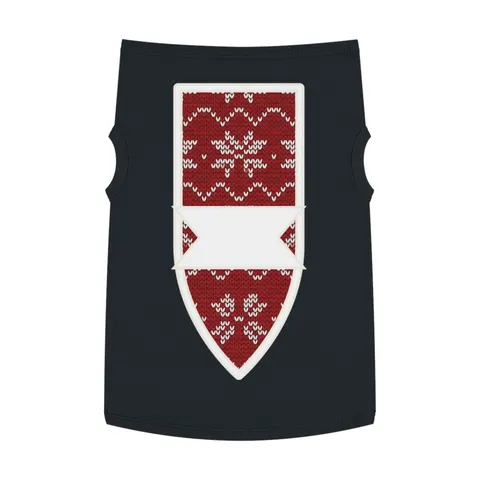 Holiday Red & White Knit Pet Tank Top — front view