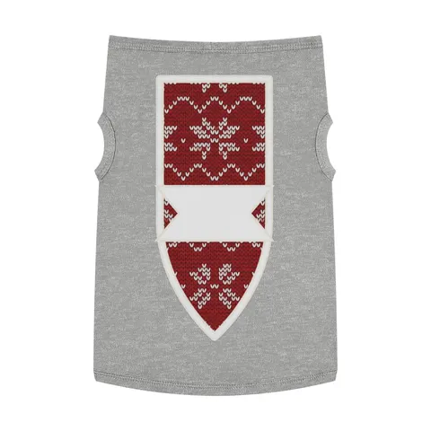 Holiday Red & White Knit Pet Tank Top — front view