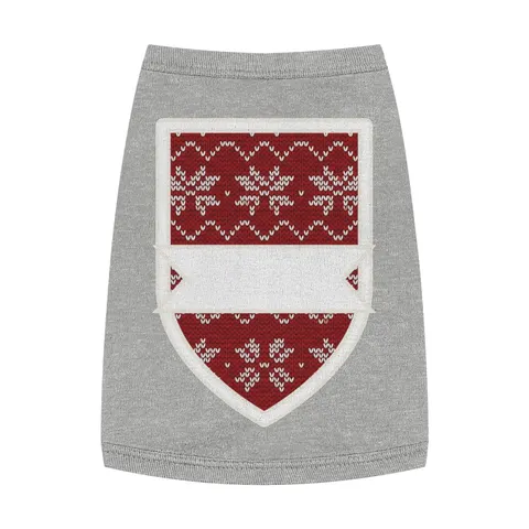 Holiday Red & White Knit Pet Tank Top — front view