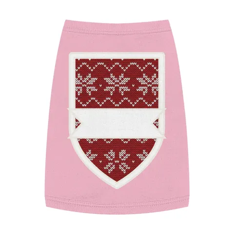 Holiday Red & White Knit Pet Tank Top — front view