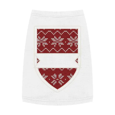 Holiday Red & White Knit Pet Tank Top — front view