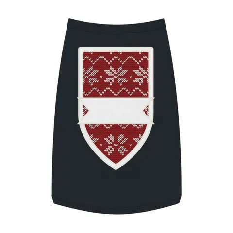 Holiday Red & White Knit Pet Tank Top — front view