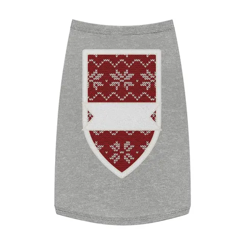 Holiday Red & White Knit Pet Tank Top — front view