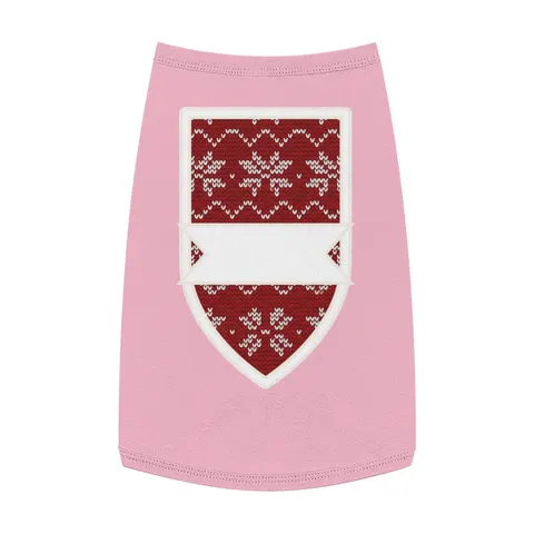Holiday Red & White Knit Pet Tank Top — front view