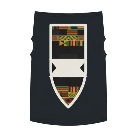 Holiday Kwanzaa Kente Border Pet Tank Top — front view