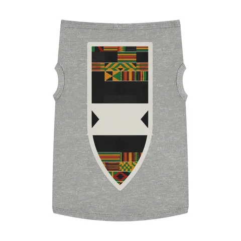 Holiday Kwanzaa Kente Border Pet Tank Top — front view