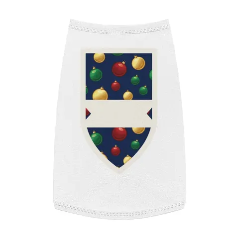 Holiday Glass Ornament Scatter Pet Tank Top — front view