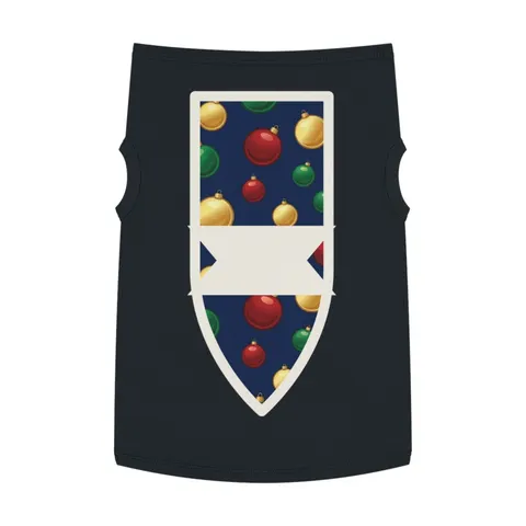 Holiday Glass Ornament Scatter Pet Tank Top — front view
