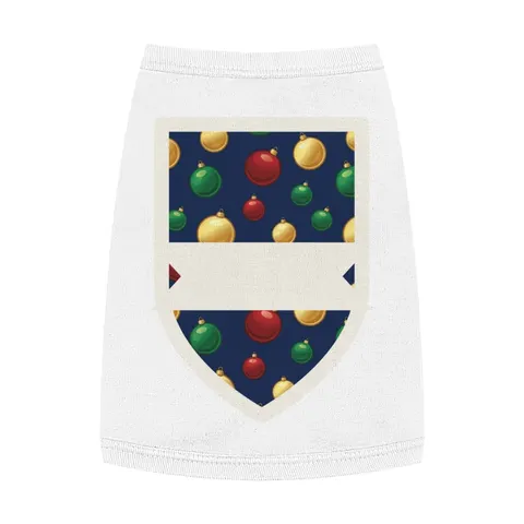 Holiday Glass Ornament Scatter Pet Tank Top — front view