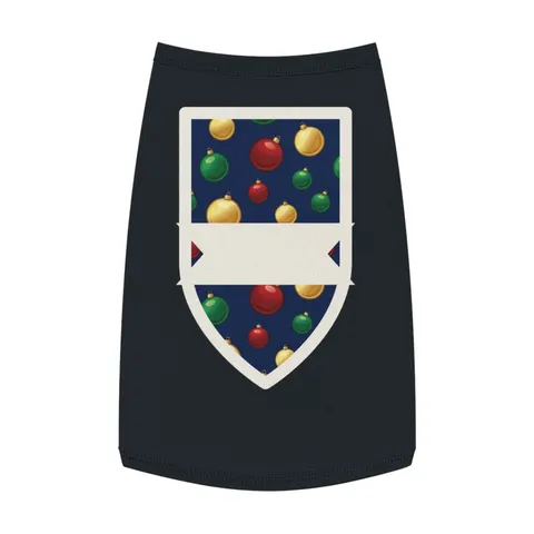Holiday Glass Ornament Scatter Pet Tank Top — front view