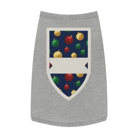 Holiday Glass Ornament Scatter Pet Tank Top — front view