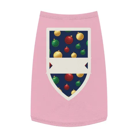 Holiday Glass Ornament Scatter Pet Tank Top — front view