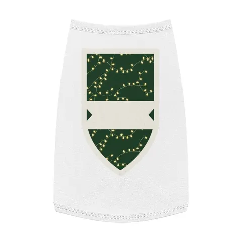Holiday String Lights on Green Pet Tank Top — front view