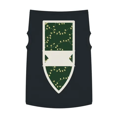 Holiday String Lights on Green Pet Tank Top — front view