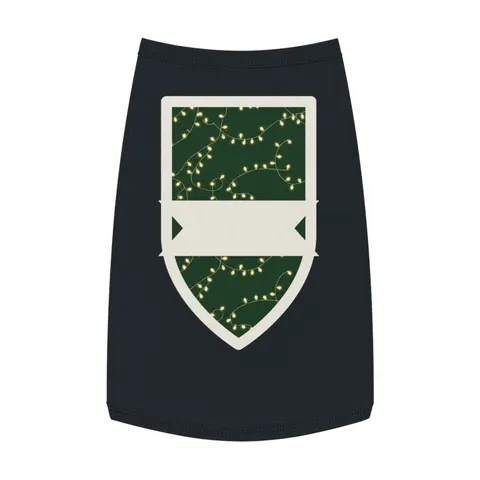 Holiday String Lights on Green Pet Tank Top — front view