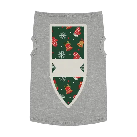 Holiday Ugly Sweater Icons Pet Tank Top — front view