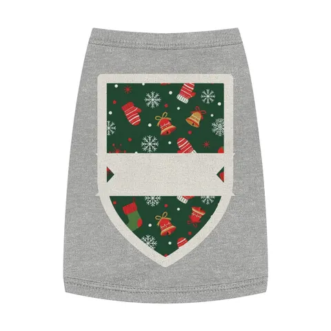 Holiday Ugly Sweater Icons Pet Tank Top — front view