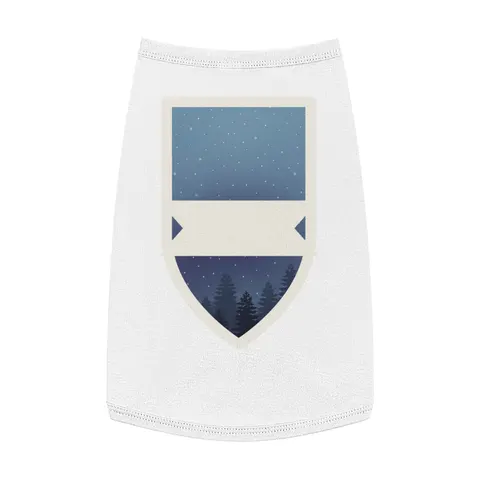 Winter Pine Tree Silhouettes Pet Tank Top — front view