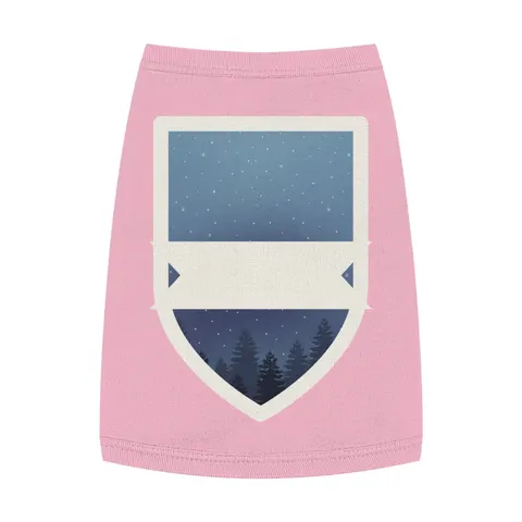 Winter Pine Tree Silhouettes Pet Tank Top — front view