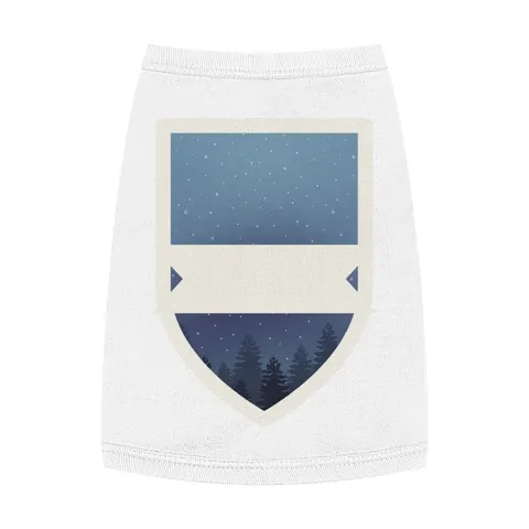 Winter Pine Tree Silhouettes Pet Tank Top — front view