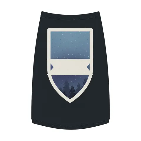 Winter Pine Tree Silhouettes Pet Tank Top — front view